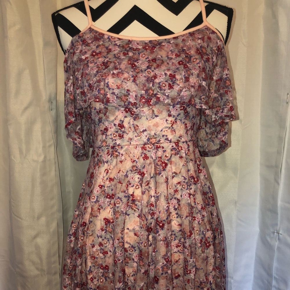 Cold shoulder skater dress